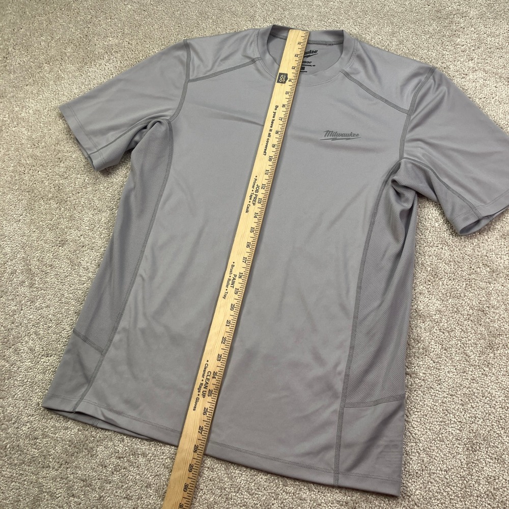 Milwaukee Mens M Workskin Performance Shirt Grey Short Sleeve Base Layer 411G - Picture 9 of 12